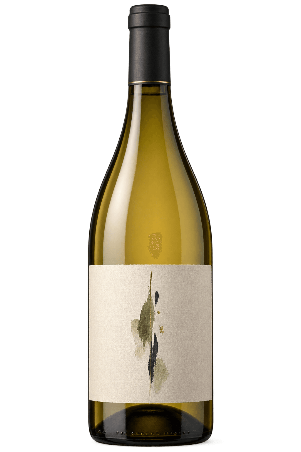 White wine bottle on a warm neutral background